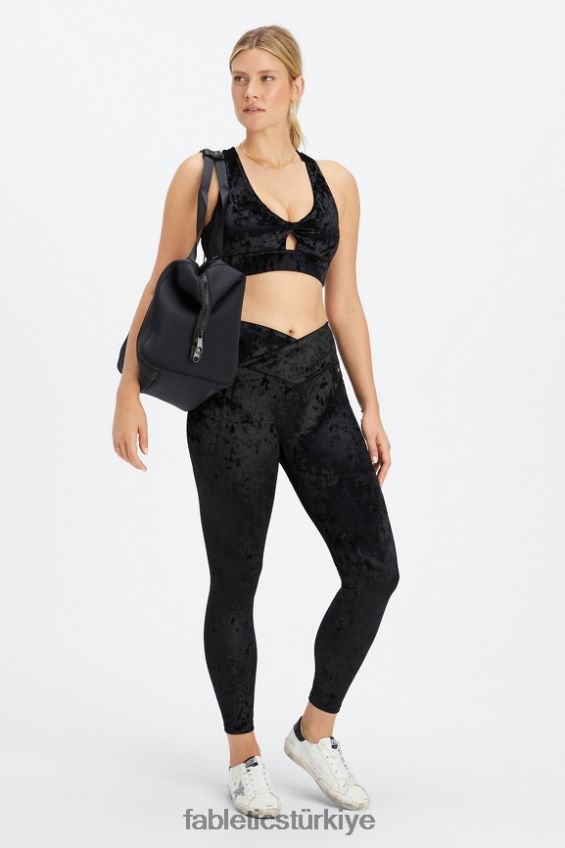 tr Fabletics kadınlar ezilmiş kadife çapraz tayt siyah 40R06B1075