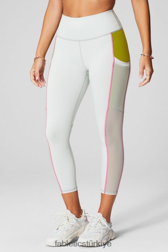 tr Fabletics kadınlar hareket halindeyken güçlü tutuş sağlayan yüksek belli kapri 44 nane grisi/zeytinlik 40R06B766