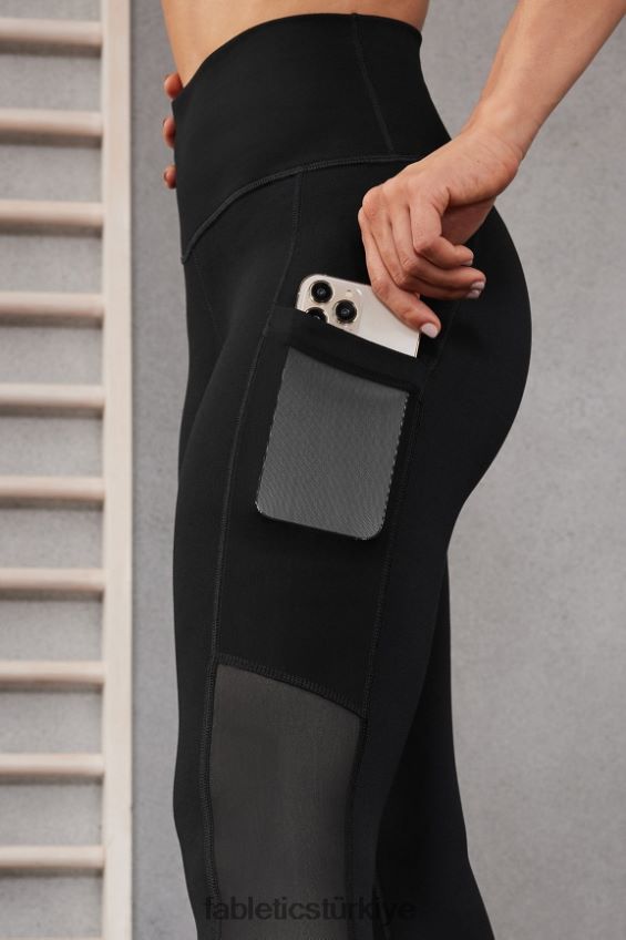 tr Fabletics kadınlar hareket halindeyken güçlü tutuş sağlayan yüksek belli kapri 45 siyah/mor evren 40R06B768