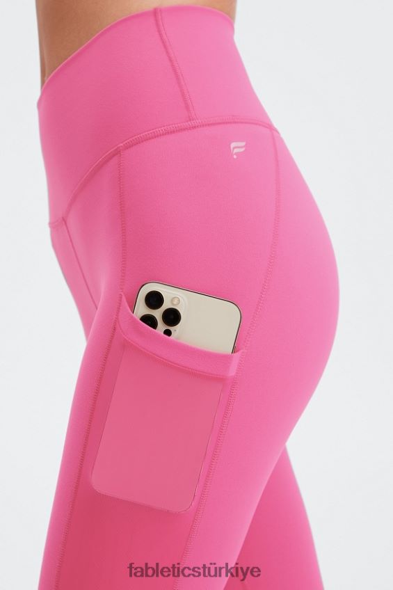 tr Fabletics kadınlar hareket halindeyken güçlü tutuş sağlayan yüksek belli kapri 45 siyah/sıcak şarap ucu 40R06B769