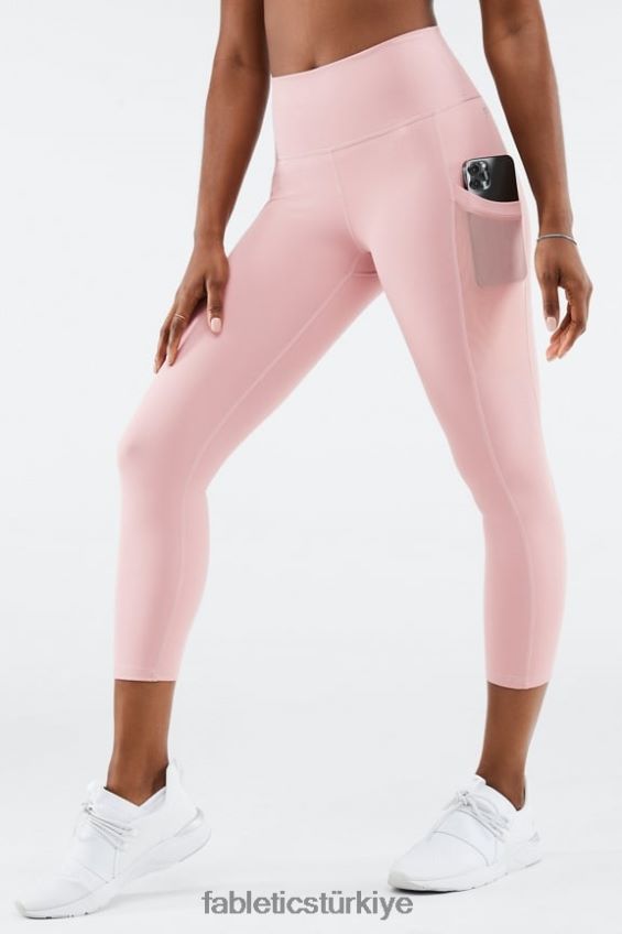 tr Fabletics kadınlar hareket halindeyken güçlü tutuş sağlayan yüksek belli kapri 46 gül çiçeği 40R06B775