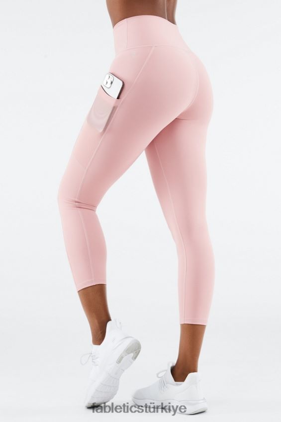 tr Fabletics kadınlar hareket halindeyken güçlü tutuş sağlayan yüksek belli kapri 46 gül çiçeği 40R06B775