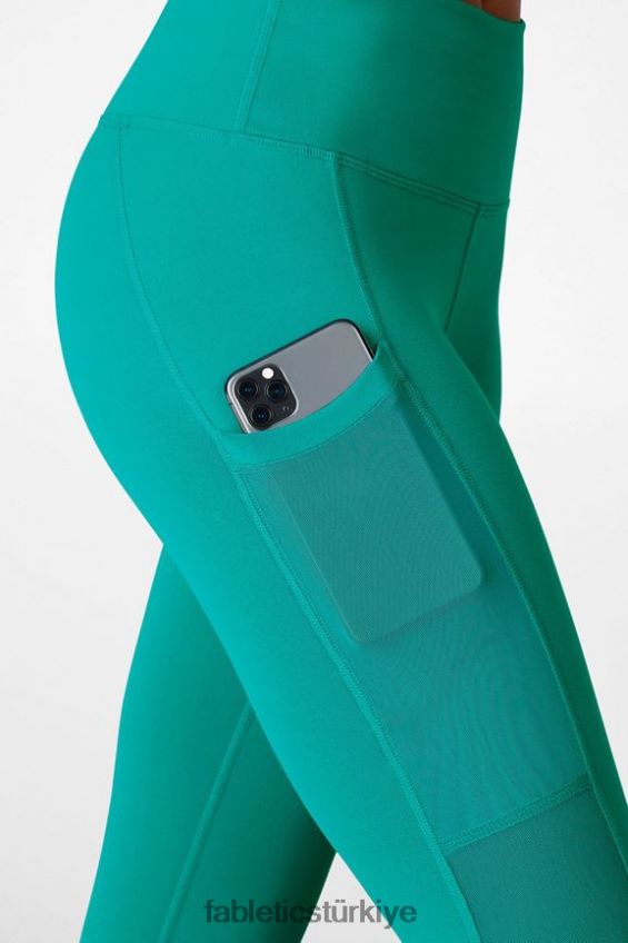 tr Fabletics kadınlar hareket halindeyken güçlü tutuş sağlayan yüksek belli kapri 46 koyu yeşim 40R06B774