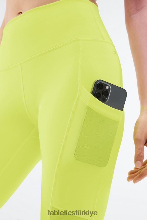tr Fabletics kadınlar hareket halindeyken güçlü tutuş sağlayan yüksek belli kapri 46 neon 40R06B773