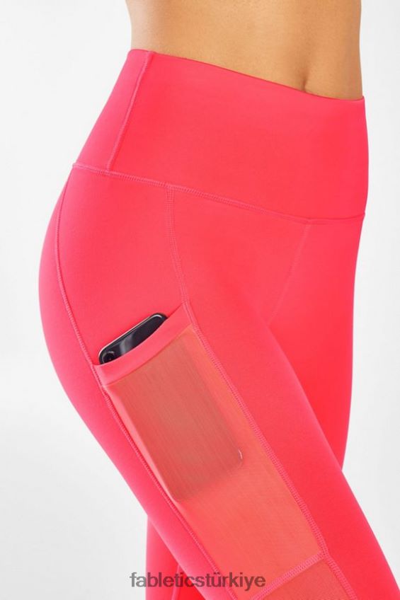 tr Fabletics kadınlar hareket halindeyken güçlü tutuş sağlayan yüksek belli kapri 46 pop mercan 40R06B777