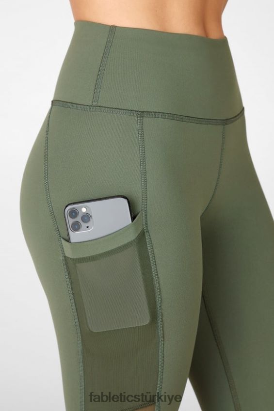 tr Fabletics kadınlar hareket halindeyken güçlü tutuş sağlayan yüksek belli kapri 46 safari 40R06B776