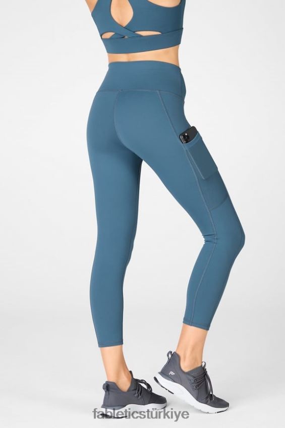 tr Fabletics kadınlar hareket halindeyken güçlü tutuş sağlayan yüksek belli kapri 47 göksel mavi 40R06B778