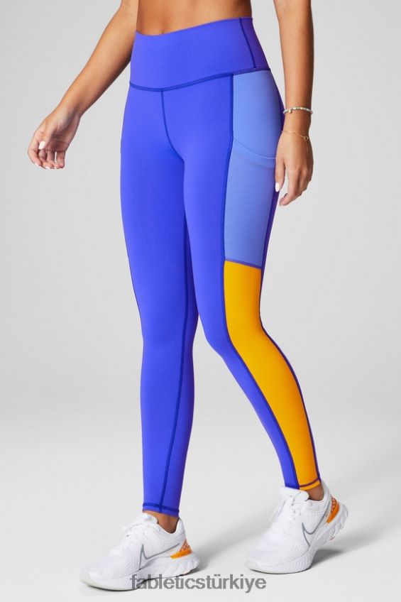 tr Fabletics kadınlar hareket halindeyken güçlü tutuş sağlayan yüksek belli tayt 38 aşırı kraliyet/salyangozu yumruğu/öğleden sonra güneşi 40R06B734
