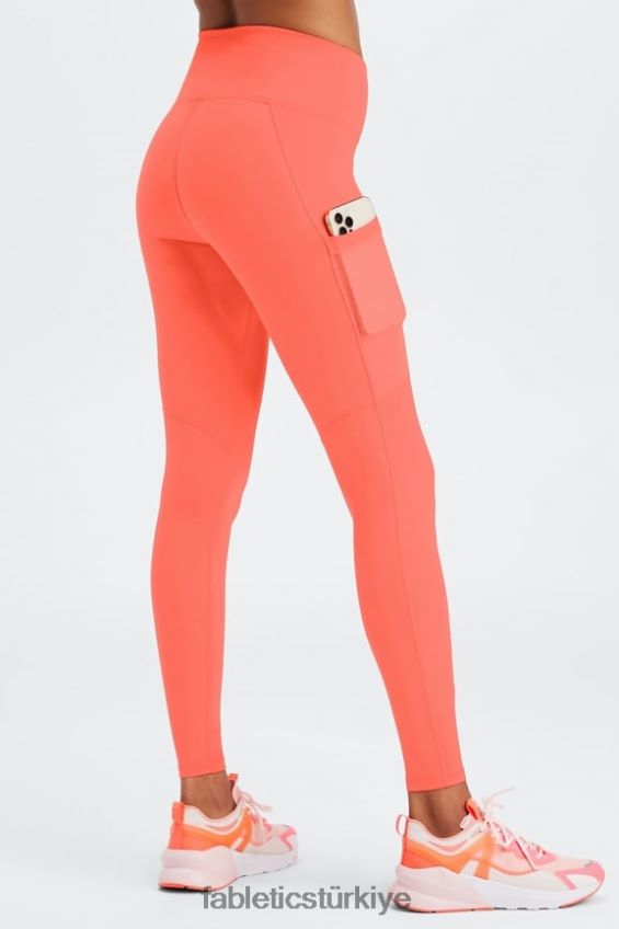 tr Fabletics kadınlar hareket halindeyken güçlü tutuş sağlayan yüksek belli tayt 41 siyah/pembe kaçış yaz çılgınlığı 40R06B750