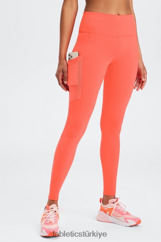 tr Fabletics kadınlar hareket halindeyken güçlü tutuş sağlayan yüksek belli tayt 41 siyah/pembe kaçış yaz çılgınlığı 40R06B750