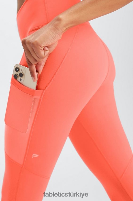 tr Fabletics kadınlar hareket halindeyken güçlü tutuş sağlayan yüksek belli tayt 41 siyah/pembe kaçış yaz çılgınlığı 40R06B750