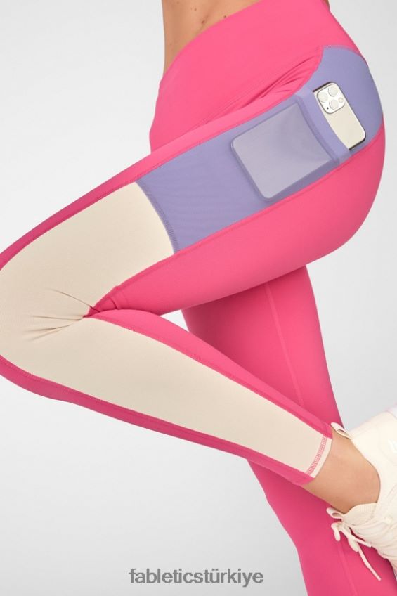 tr Fabletics kadınlar hareket halindeyken güçlü tutuş sağlayan yüksek belli tayt 42 peluş pembe/mor/tapyoka 40R06B757