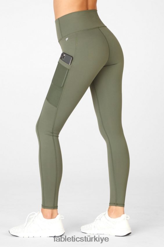 tr Fabletics kadınlar hareket halindeyken güçlü tutuş sağlayan yüksek belli tayt 44 koyu dimi/koyu yosun multi 40R06B763