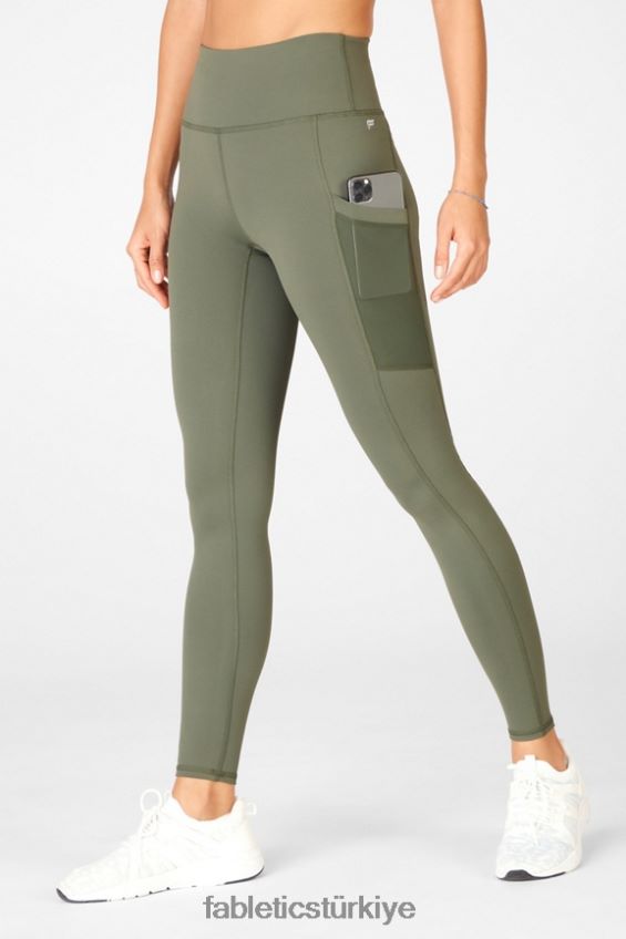 tr Fabletics kadınlar hareket halindeyken güçlü tutuş sağlayan yüksek belli tayt 44 koyu dimi/koyu yosun multi 40R06B763