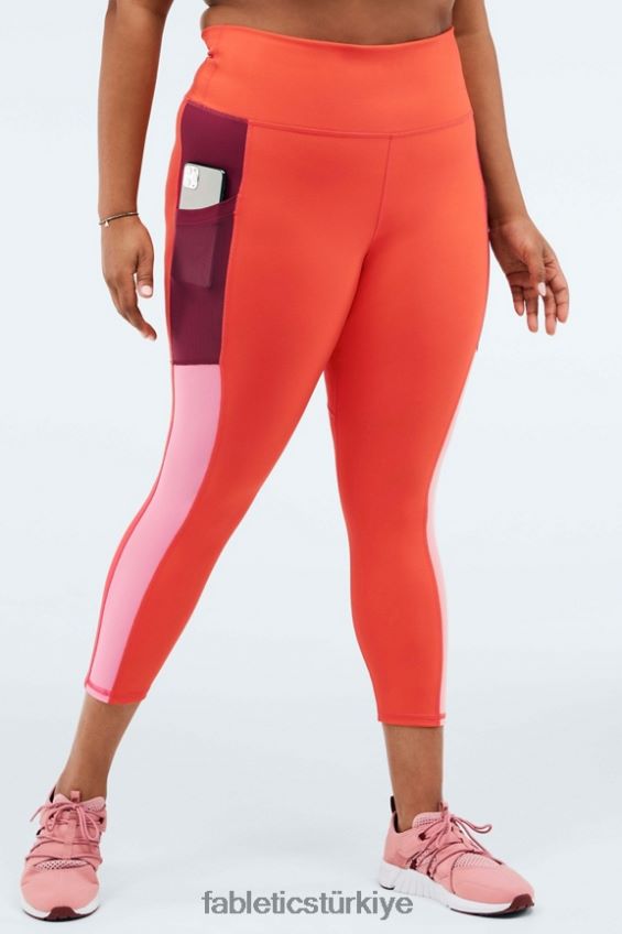 tr Fabletics kadınlar hareket halindeyken powerhold ultra hw 7/8 tayt şenlik ateşi/gün batımı/kiraz patlaması 40R06B1291