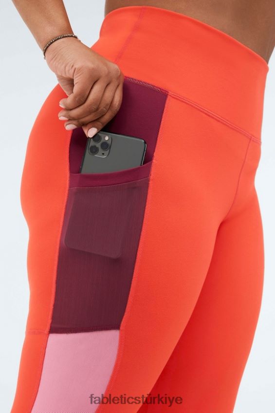 tr Fabletics kadınlar hareket halindeyken powerhold ultra hw 7/8 tayt şenlik ateşi/gün batımı/kiraz patlaması 40R06B1291