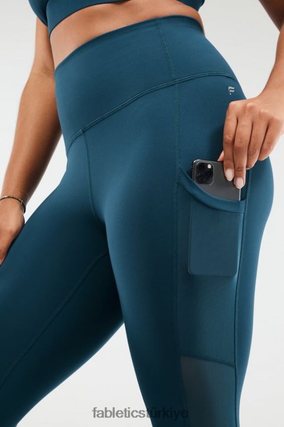 tr Fabletics kadınlar hareket halindeyken powerhold ultra hw 7/8 tayt gece yarısı deniz mavisi 40R06B1289