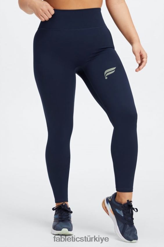 tr Fabletics kadınlar her yerde koş motion365 hw 7/8 tayt derin lacivert/yansıtıcı logo 40R06B1099