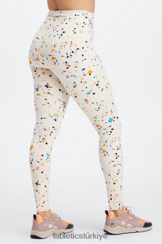 tr Fabletics kadınlar her yerde koş motion365 hw 7/8 tayt mozaik/yansıtıcı logo 40R06B1100