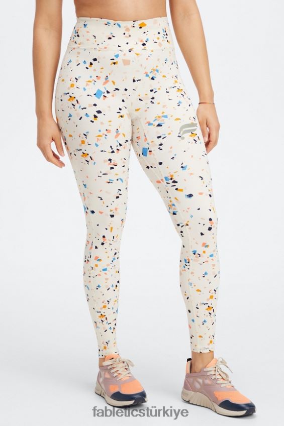 tr Fabletics kadınlar her yerde koş motion365 hw 7/8 tayt mozaik/yansıtıcı logo 40R06B1100