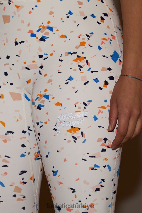 tr Fabletics kadınlar her yerde koş motion365 hw 7/8 tayt mozaik/yansıtıcı logo 40R06B1100