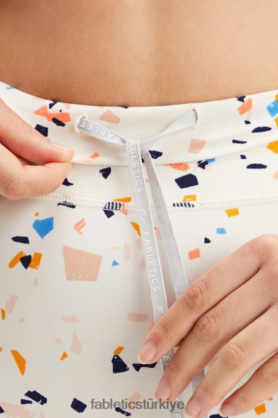 tr Fabletics kadınlar her yerde koş motion365 hw 7/8 tayt mozaik/yansıtıcı logo 40R06B1100