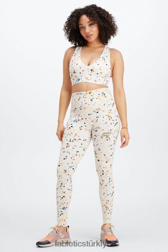 tr Fabletics kadınlar her yerde koş motion365 hw 7/8 tayt mozaik/yansıtıcı logo 40R06B1100