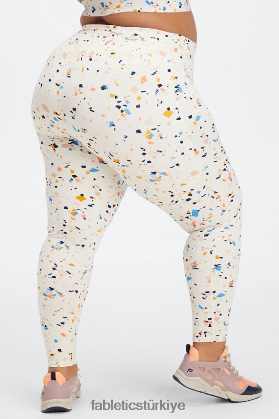 tr Fabletics kadınlar her yerde koş motion365 hw 7/8 tayt mozaik/yansıtıcı logo 40R06B1101