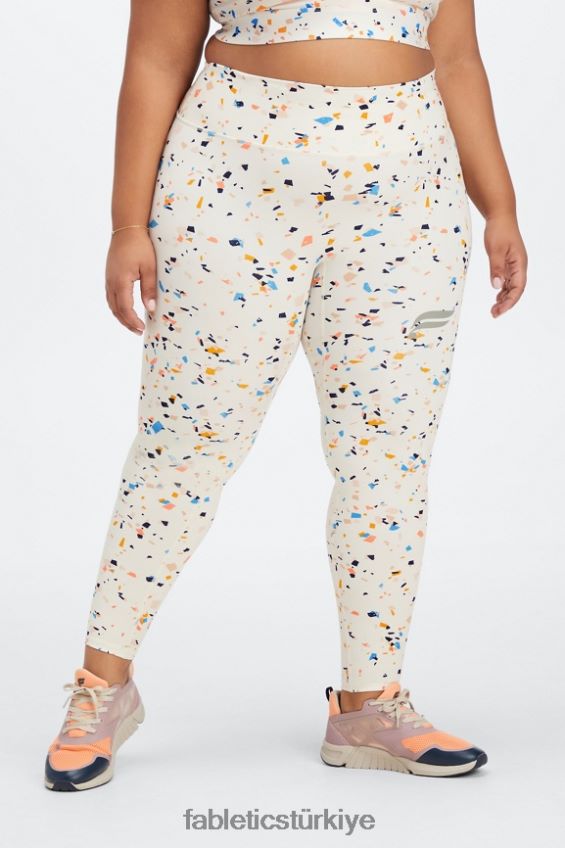 tr Fabletics kadınlar her yerde koş motion365 hw 7/8 tayt mozaik/yansıtıcı logo 40R06B1101