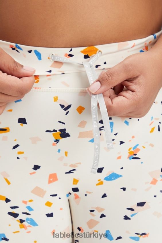 tr Fabletics kadınlar her yerde koş motion365 hw 7/8 tayt mozaik/yansıtıcı logo 40R06B1101