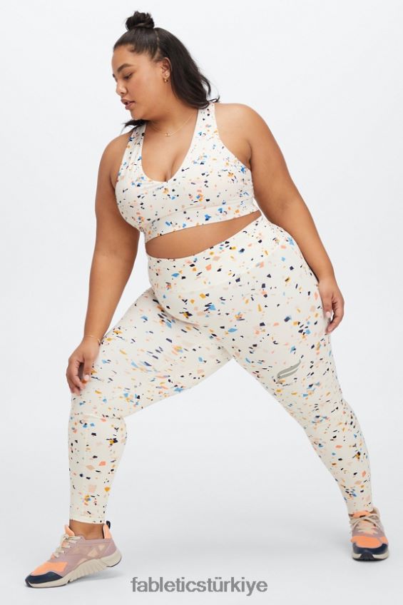 tr Fabletics kadınlar her yerde koş motion365 hw 7/8 tayt mozaik/yansıtıcı logo 40R06B1101