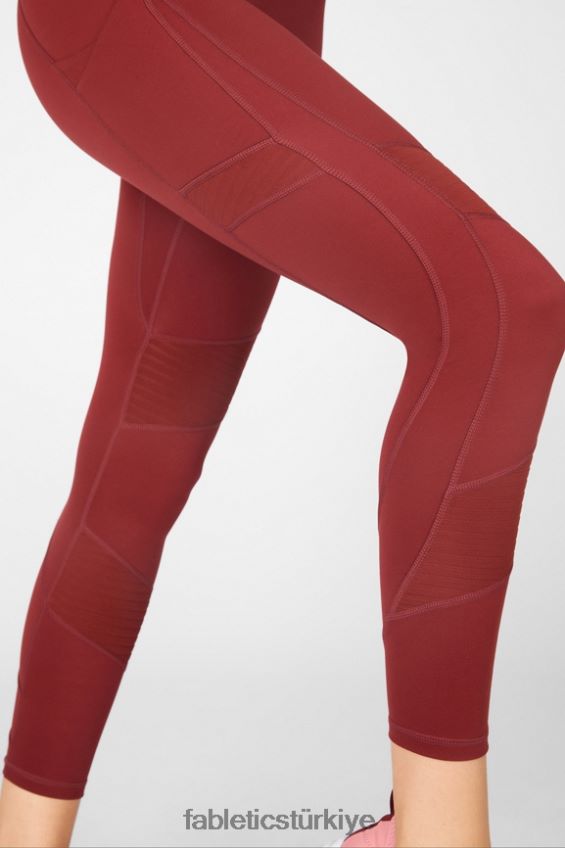 tr Fabletics kadınlar her yerde motion365 yüksek belli moto 7/8 tayt umbria kırmızısı 40R06B1232