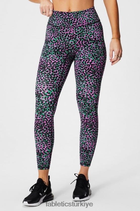 tr Fabletics kadınlar her yerde motion365+ yüksek belli tayt çimen yeşili safari noktaları 40R06B938