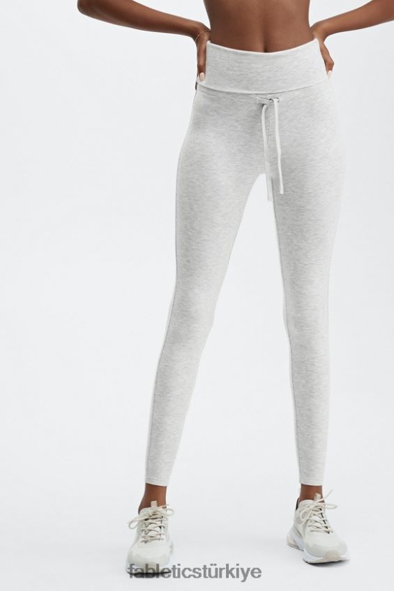 tr Fabletics kadınlar lüks büzme ipli tayt açık gri funda 40R06B1241