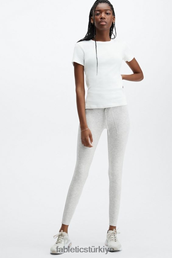 tr Fabletics kadınlar lüks büzme ipli tayt açık gri funda 40R06B1241