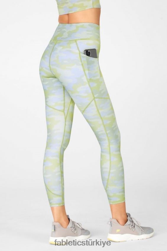 tr Fabletics kadınlar motion365 yüksek belli 7/8 tayt gri toplu iğne nokta kamuflajı 40R06B1161