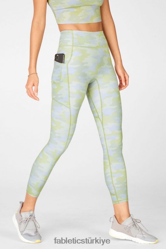 tr Fabletics kadınlar motion365 yüksek belli 7/8 tayt gri toplu iğne nokta kamuflajı 40R06B1161