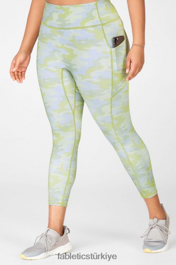 tr Fabletics kadınlar motion365 yüksek belli 7/8 tayt gri toplu iğne nokta kamuflajı 40R06B1162