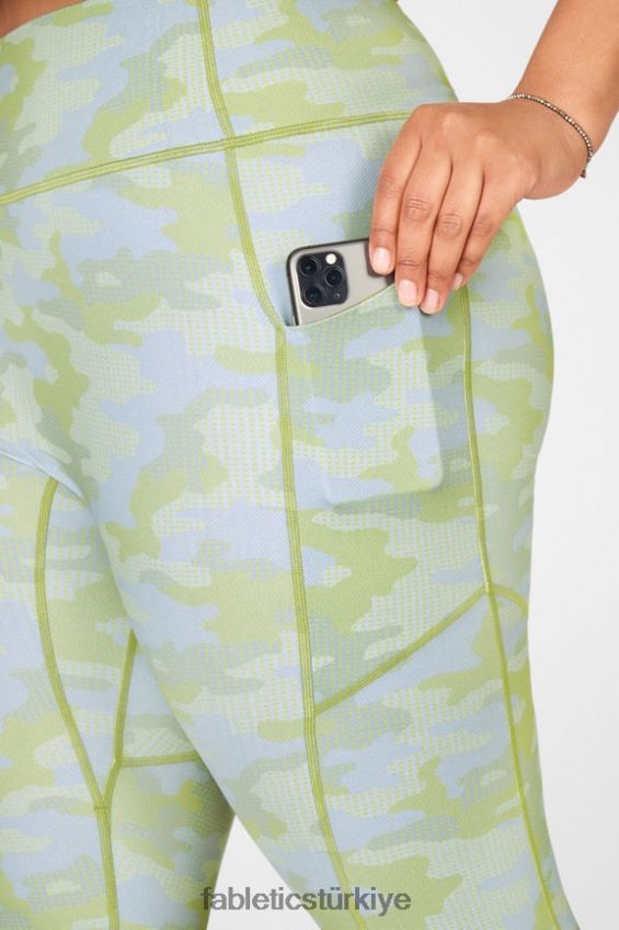 tr Fabletics kadınlar motion365 yüksek belli 7/8 tayt gri toplu iğne nokta kamuflajı 40R06B1162