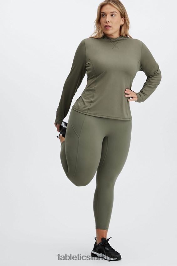 tr Fabletics kadınlar motion365 yardımcı programı 7/8 tozluk kayrak yeşili 40R06B1194