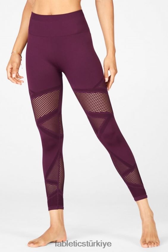 tr Fabletics kadınlar mozaik yüksek belli 7/8 bordo 40R06B1226
