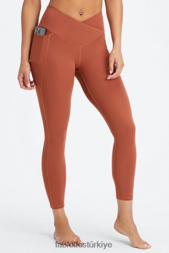 tr Fabletics kadınlar oasis pureluxe hw crossover 7/8 tayt maun 40R06B928