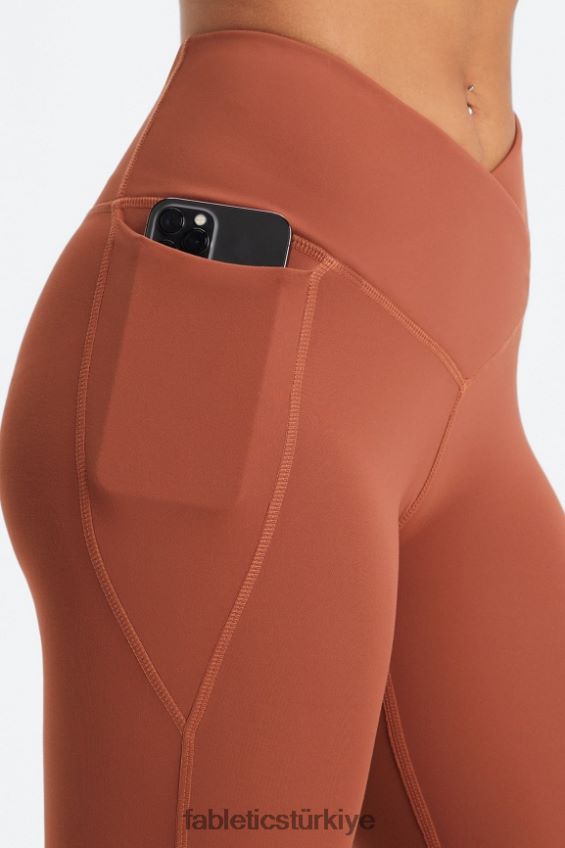 tr Fabletics kadınlar oasis pureluxe hw crossover 7/8 tayt maun 40R06B928