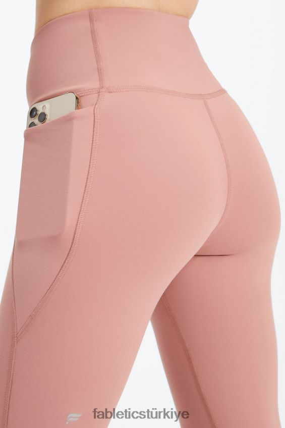 tr Fabletics kadınlar oasis pureluxe hw crossover 7/8 tayt pembe kanyon 40R06B934