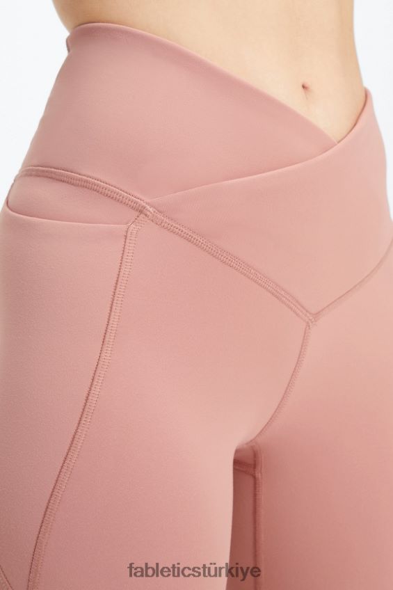 tr Fabletics kadınlar oasis pureluxe hw crossover 7/8 tayt pembe kanyon 40R06B934