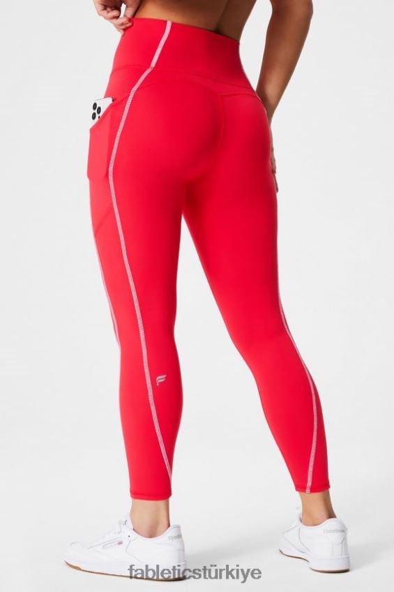 tr Fabletics kadınlar oasis pureluxe yüksek belli 7/8 tayt 47 klasik kiraz/klasik beyaz 40R06B781