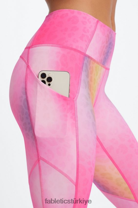 tr Fabletics kadınlar oasis pureluxe yüksek belli 7/8 tayt 51 gölgeli leopar 40R06B802