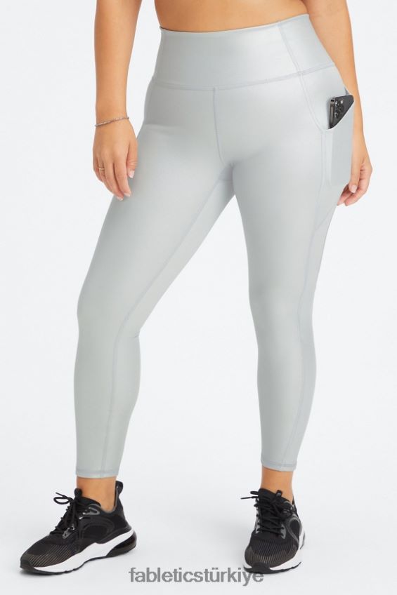tr Fabletics kadınlar oasis pureluxe yüksek belli 7/8 tayt 51 mat gümüş folyo 40R06B799