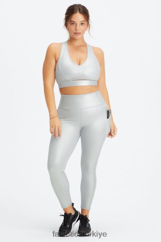 tr Fabletics kadınlar oasis pureluxe yüksek belli 7/8 tayt 51 mat gümüş folyo 40R06B799