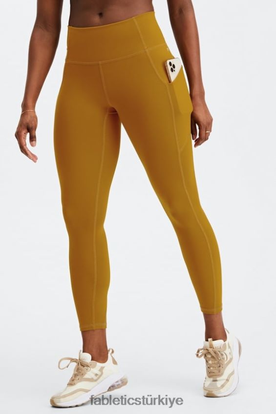 tr Fabletics kadınlar oasis pureluxe yüksek belli 7/8 tayt 53 koyu bronz 40R06B812